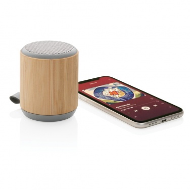 Logotrade business gift image of: Bamboo and fabric 3W wireless speaker