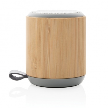 Logotrade promotional merchandise image of: Bamboo and fabric 3W wireless speaker