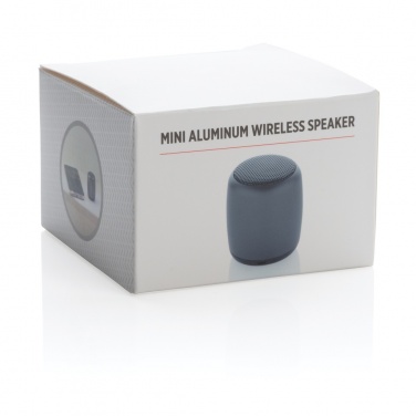 Logo trade advertising products image of: Mini aluminium wireless speaker
