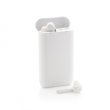 Logo trade advertising products image of: Liberty TWS earbuds with 5.000 mAh powerbank