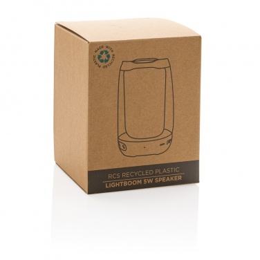 Logo trade promotional merchandise picture of: RCS recycled plastic Lightboom 5W speaker