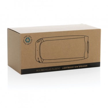 Logo trade promotional products picture of: RCS recycled plastic Lightboom 10W speaker