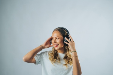 Logotrade promotional giveaway image of: Urban Vitamin Cupertino RCS rplastic ANC headphone