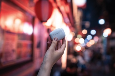 Logo trade promotional items image of: RCS recycled plastic Liberty Pro wireless earbuds