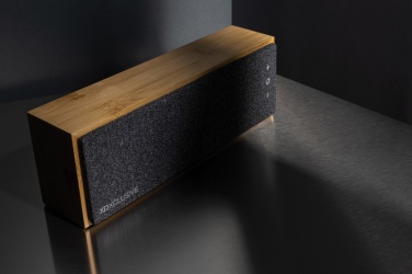 Logo trade corporate gifts picture of: Wynn 10W bamboo wireless speaker