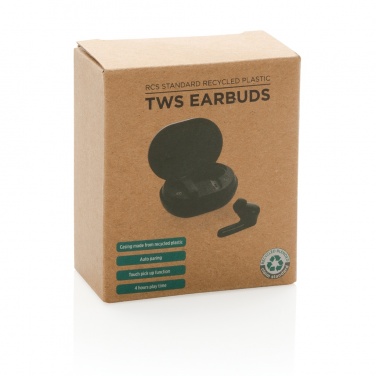 Logotrade promotional gift picture of: RCS standard recycled plastic TWS earbuds