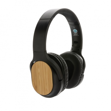 Logotrade promotional gift picture of: RCS and bamboo Elite Foldable wireless headphone
