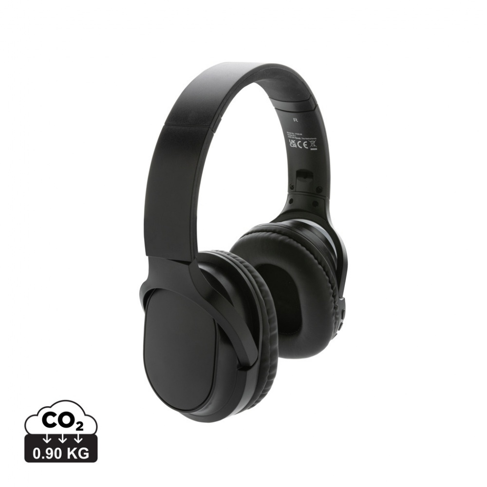 Logo trade business gift photo of: RCS recycled plastic Elite Foldable wireless headphone