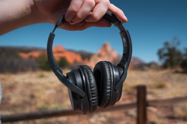 Logotrade advertising products photo of: RCS recycled plastic Elite Foldable wireless headphone