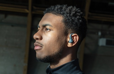 Logo trade promotional merchandise image of: Urban Vitamin Pacifica RCS rplastic earbuds