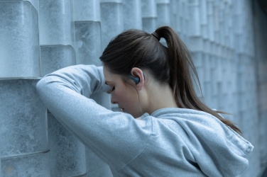 Logo trade corporate gifts image of: Urban Vitamin Pacifica RCS rplastic earbuds