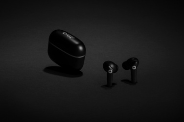 Logo trade corporate gift photo of: RCS recycled plastic Swiss Peak TWS earbuds 2.0