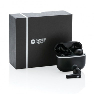 Logo trade promotional merchandise picture of: RCS recycled plastic Swiss Peak TWS earbuds 2.0