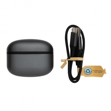 Logo trade advertising products picture of: Terra RCS recycled aluminium wireless earbuds