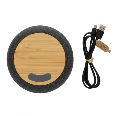 Logo trade promotional gifts picture of: RCS Rplastic/PET and bamboo 5W speaker
