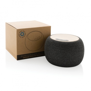 Logotrade promotional item image of: RCS Rplastic/PET and bamboo 5W speaker