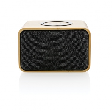 Logo trade promotional gifts image of: RCS Rplastic 3W speaker with bamboo 5W wireless
