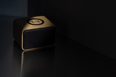 Logotrade promotional giveaways photo of: RCS Rplastic 3W speaker with bamboo 5W wireless