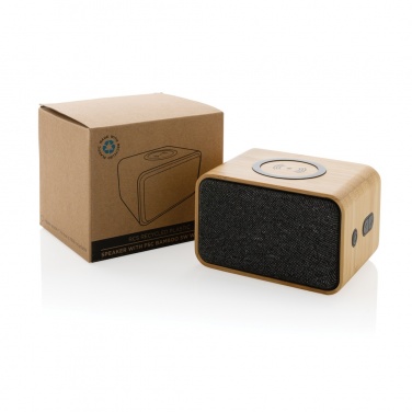 Logotrade corporate gift picture of: RCS Rplastic 3W speaker with bamboo 5W wireless