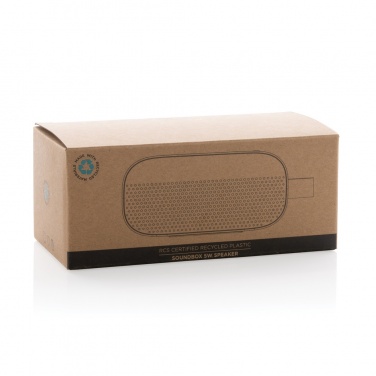 Logo trade promotional items image of: RCS recycled plastic Soundbox 5W speaker