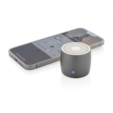 Logo trade promotional gifts picture of: Swiss Peak RCS recycled aluminum 3W bass speaker