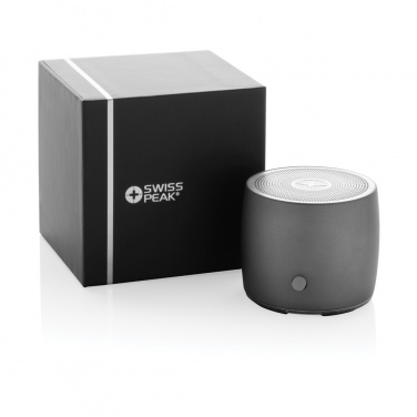 Logo trade promotional gifts picture of: Swiss Peak RCS recycled aluminum 3W bass speaker