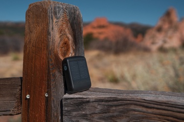 Logotrade promotional gifts photo of: Skywave RCS recycled plastic solar earbuds