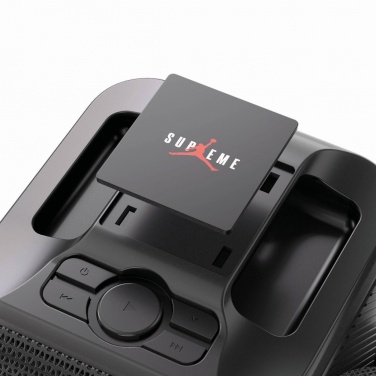 Logo trade promotional products image of: Singvibe RCS recycled plastic karaoke set with double mic