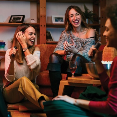 Logotrade corporate gifts photo of: Singvibe RCS recycled plastic karaoke set with double mic