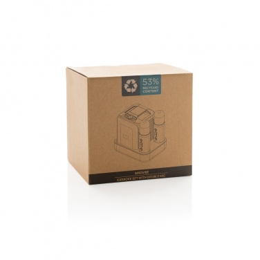 Logotrade corporate gift picture of: Singvibe RCS recycled plastic karaoke set with double mic
