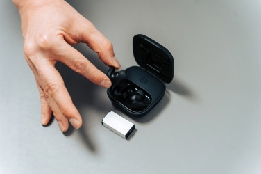 Logo trade business gift photo of: Lakewood RCS recycled and repairable wireless earbuds