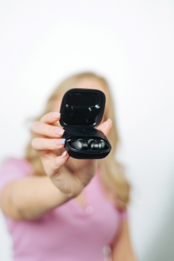 Logo trade promotional gift photo of: Lakewood RCS recycled and repairable wireless earbuds