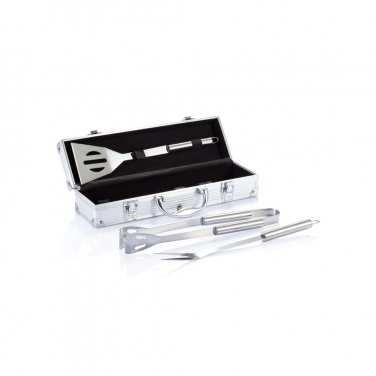 Logotrade corporate gift image of: 3 pcs barbecue set in aluminium box