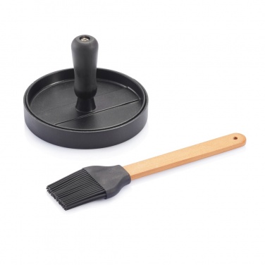 Logo trade promotional gifts image of: BBQ set with hamburger press and brush
