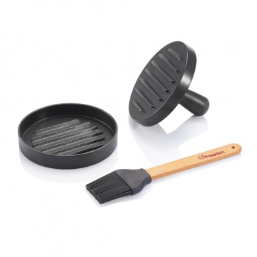 Logotrade promotional gift picture of: BBQ set with hamburger press and brush