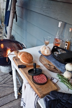 Logo trade corporate gift photo of: BBQ set with hamburger press and brush