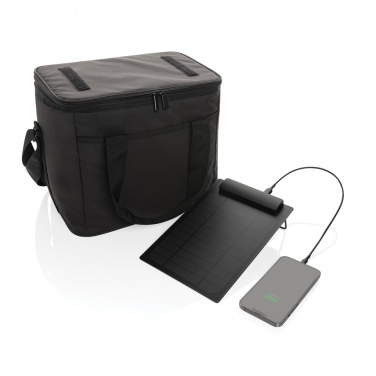 Logotrade corporate gift picture of: Pedro AWARE™ RPET deluxe cooler bag with 5W solar panel