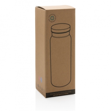 Logo trade promotional merchandise image of: RCS Recycled stainless steel vacuum bottle 600ML