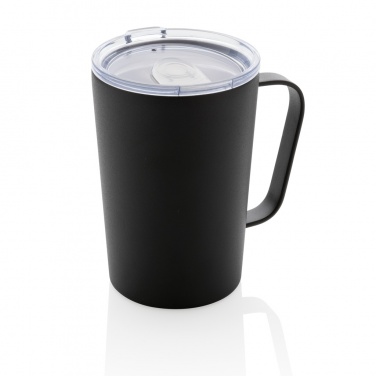 Logotrade promotional gift image of: RCS Recycled stainless steel modern vacuum mug with lid