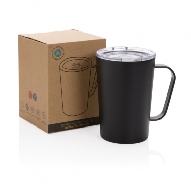 Logo trade promotional items picture of: RCS Recycled stainless steel modern vacuum mug with lid