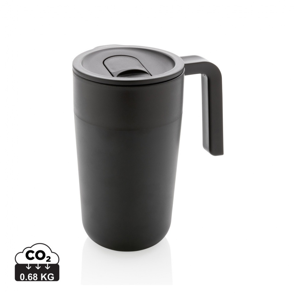Logotrade promotional giveaways photo of: GRS Recycled PP and SS mug with handle