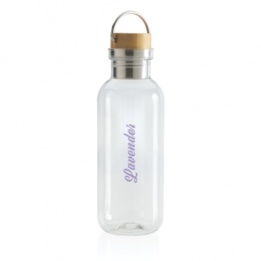 Logo trade corporate gifts picture of: RCS RPET bottle with bamboo lid and handle