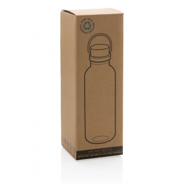 Logo trade promotional item photo of: RCS RPET bottle with bamboo lid and handle