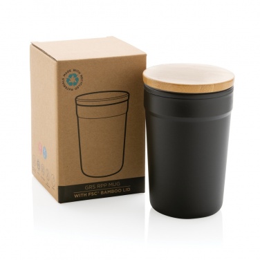 Logotrade corporate gift image of: GRS certified recycled PP mug with bamboo lid