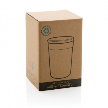 Logotrade corporate gift image of: GRS certified recycled PP mug with bamboo lid