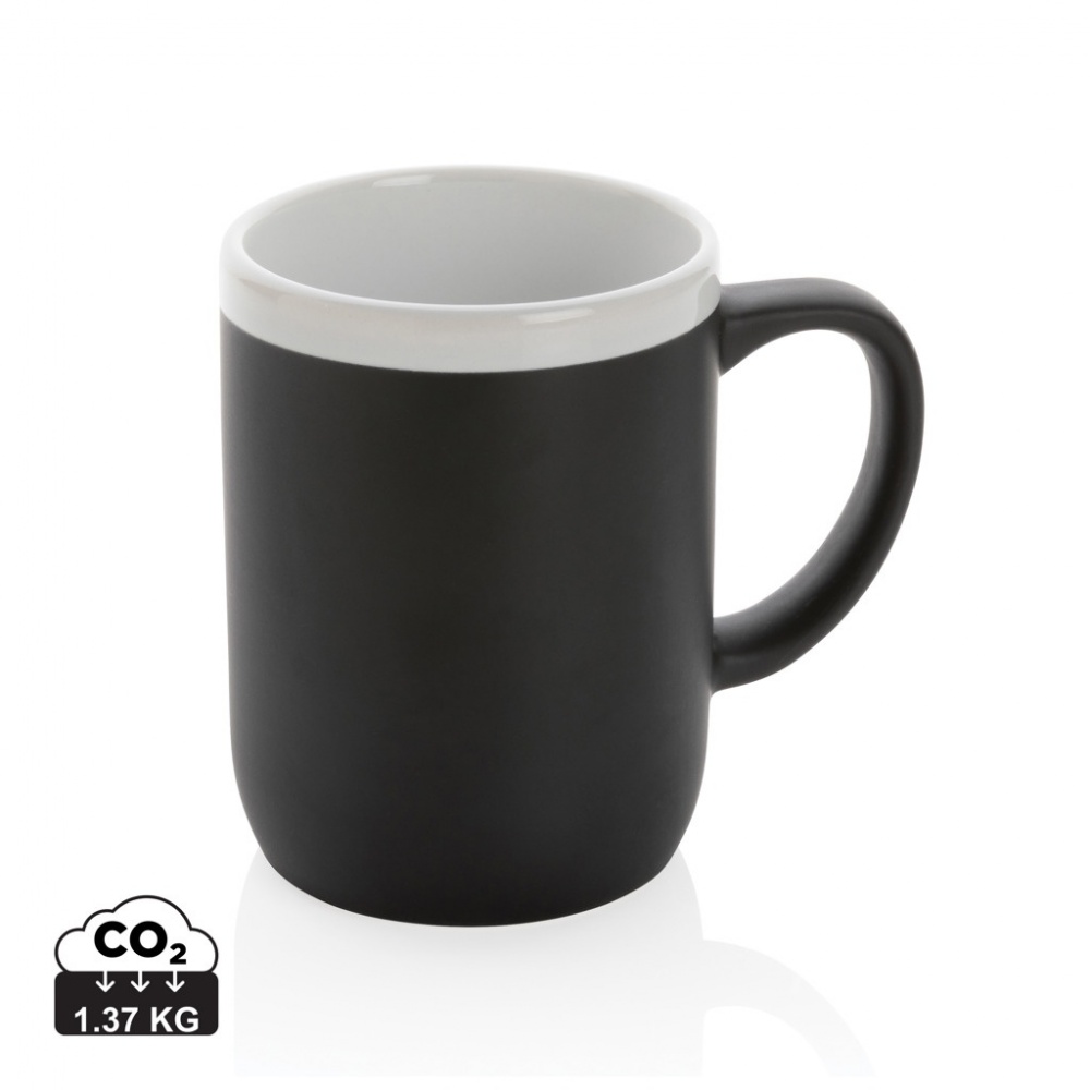 Logo trade promotional merchandise picture of: Ceramic mug with white rim 300ml