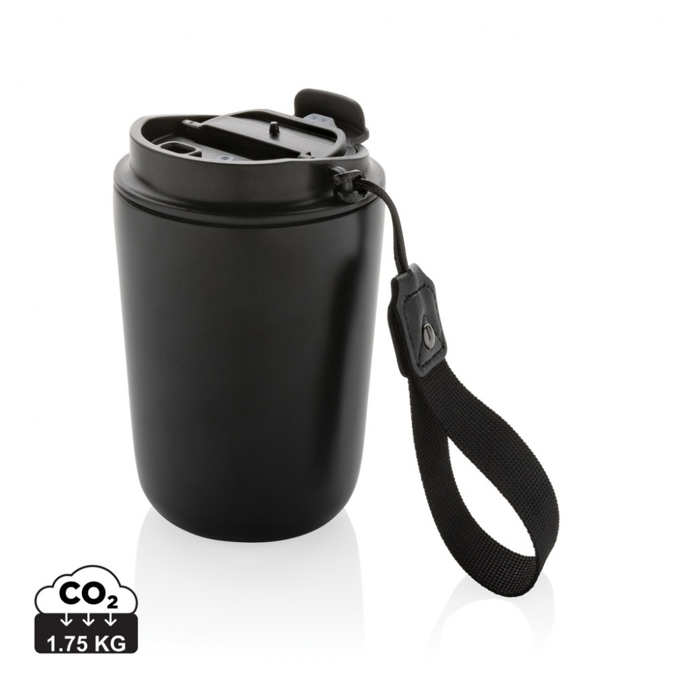 Logotrade advertising product picture of: Cuppa RCS re-steel vacuum tumbler with lanyard