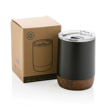 Logotrade promotional gift image of: RCS Re-steel cork small vacuum coffee mug