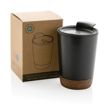 Logo trade promotional merchandise photo of: GRS RPP stainless steel cork coffee tumbler