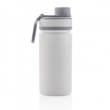 Logo trade business gifts image of: Vacuum stainless steel bottle with sports lid 550ml